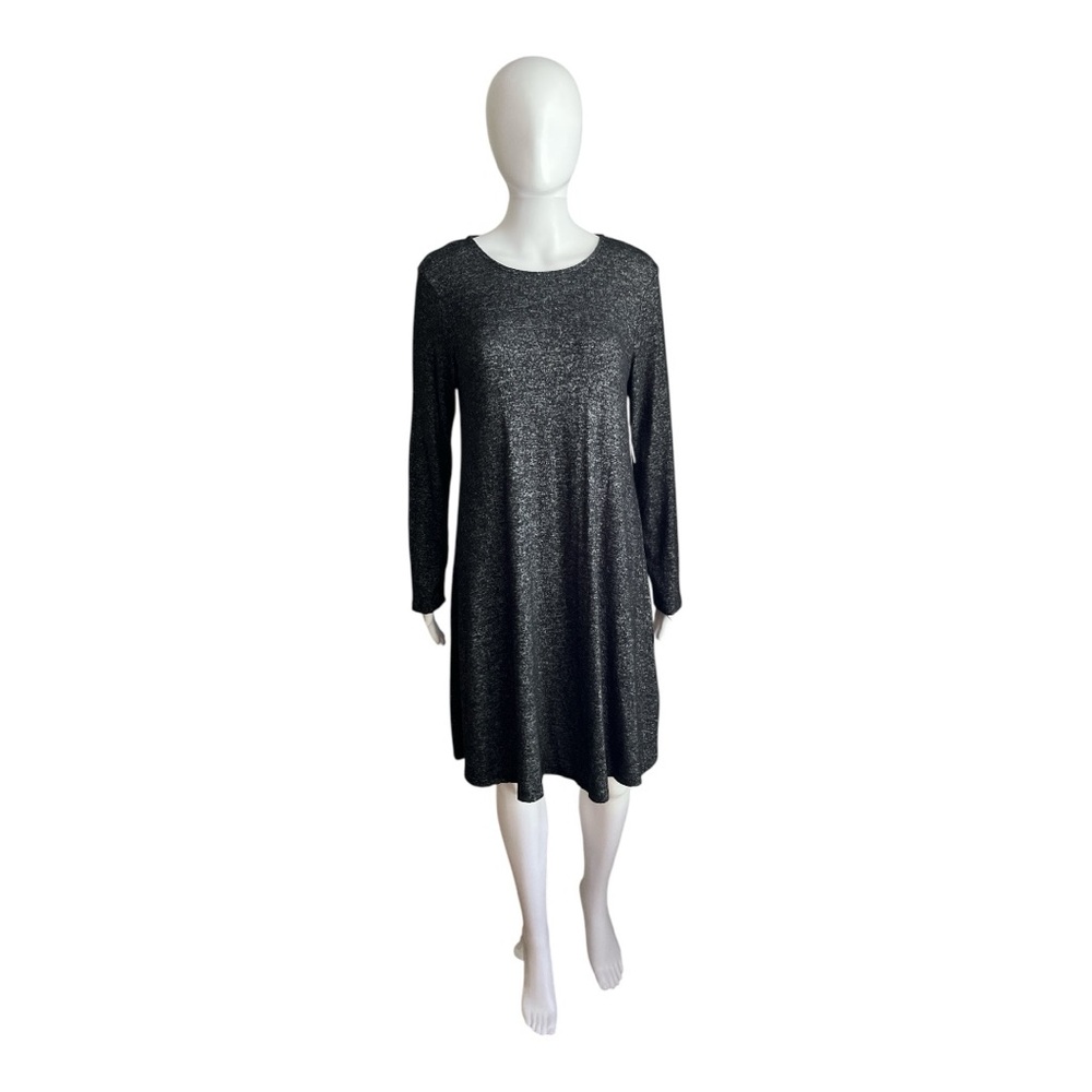 Old Navy Heather  Black Long Sleeve Dress Size M